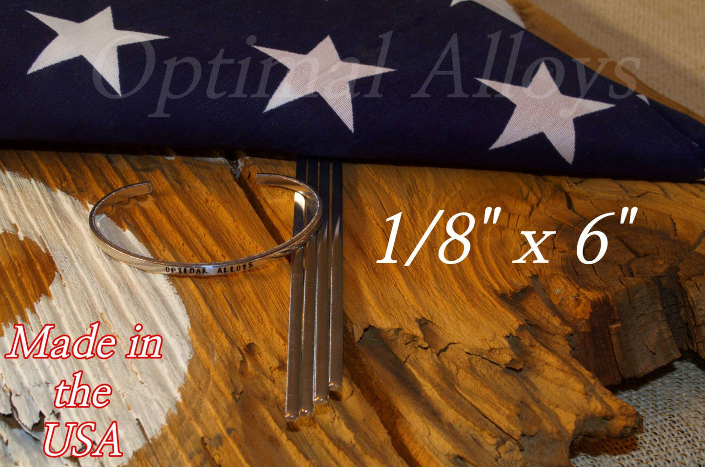 1/8" x 6" - 12g Polished Aluminum Cuff Blanks - Flat Stamping blanks / Aluminum Blanks / 12 gauge