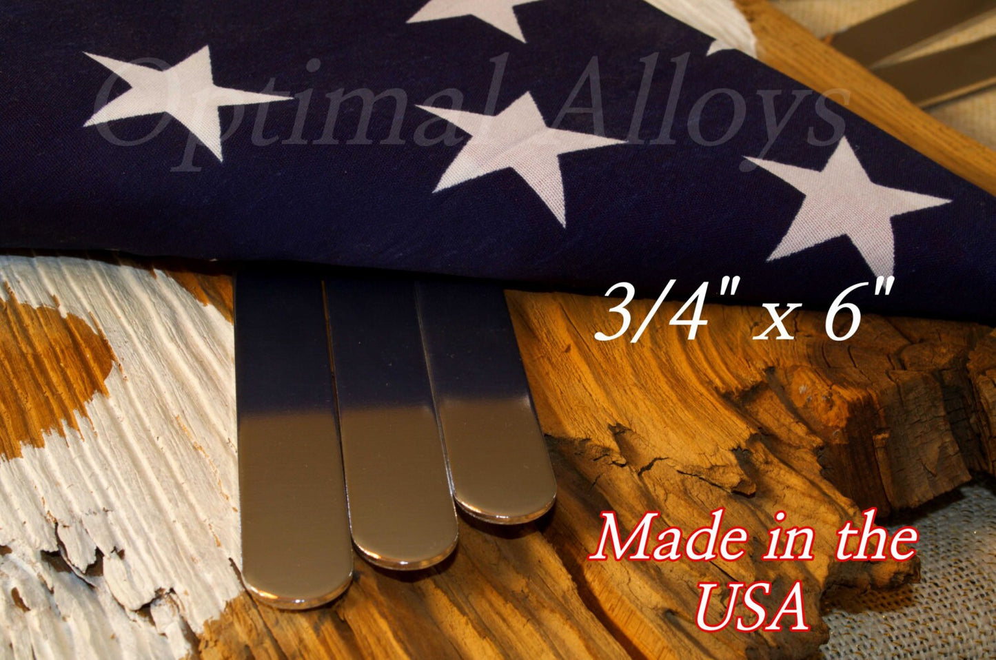 3/4" x 6" - 12g Polished Aluminum Cuff Blanks - Flat Stamping blanks / Aluminum Blanks / 12 gauge