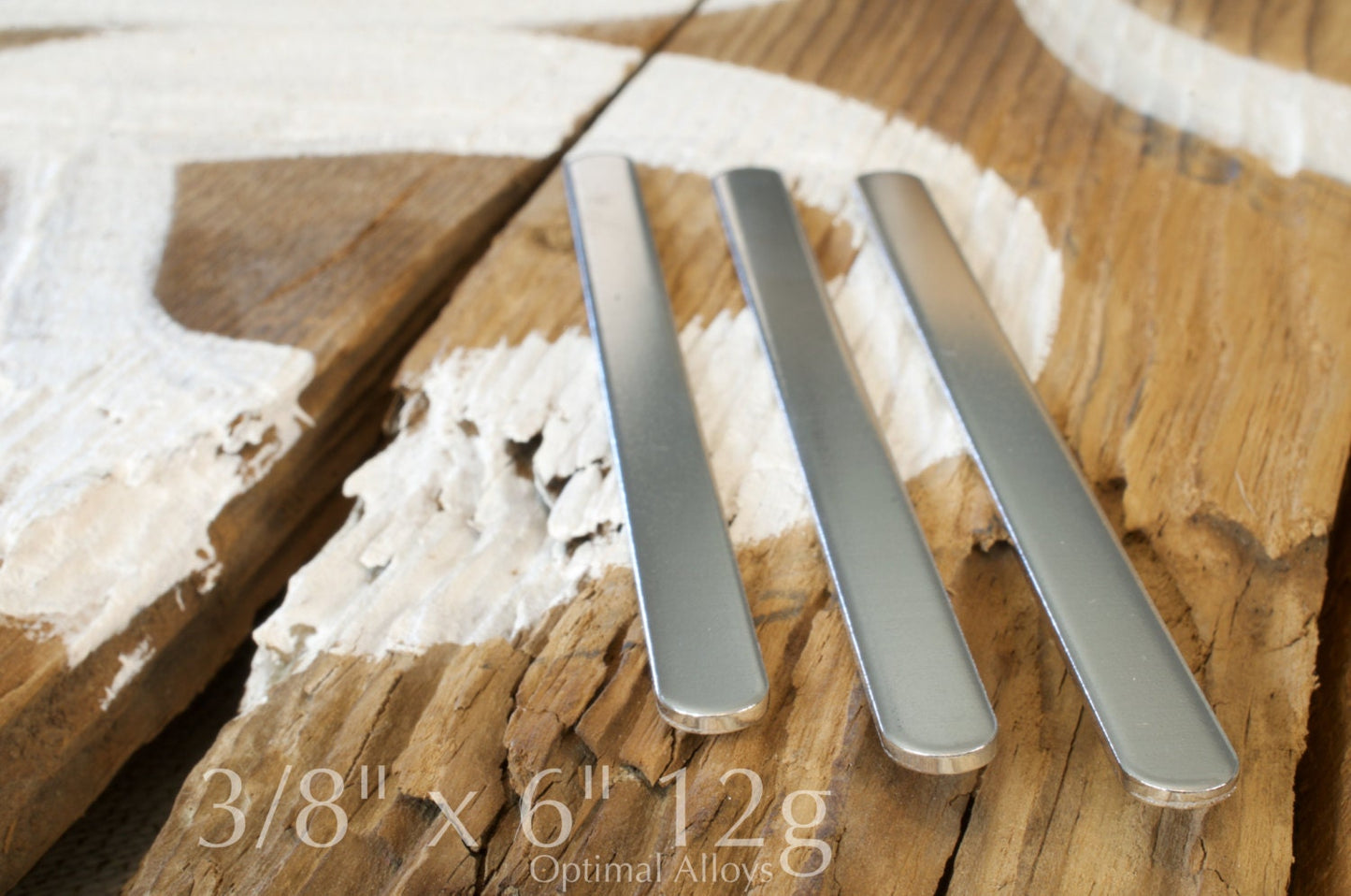 3/8" x 5" - 12g Polished Aluminum Cuff Blanks - Flat Stamping blanks / Aluminum Blanks / 12 gauge