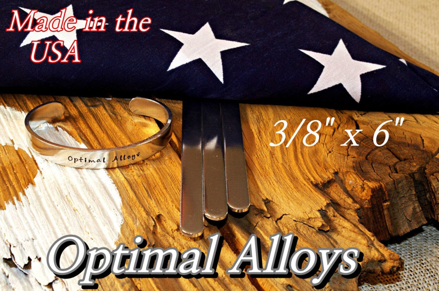 3/8" x 6" - 12g Polished Aluminum Cuff Blanks - Flat Stamping blanks / Aluminum Blanks / 12 gauge
