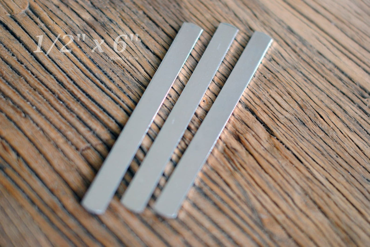 1/2" x 6" - 12g Polished Aluminum Cuff Blanks - Flat Stamping blanks / Aluminum Blanks / 12 gauge